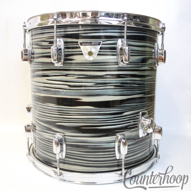 Ludwig 14x14"Blue Strata Floor Tom Drum Standard 3Ply African Mahogany 70s B/O* — main photograph
