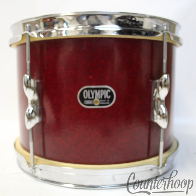 Premier Olympic 12x8"Red Sparkle Tom Drum 3Ply Birch Vintage Pre-International* — main photograph