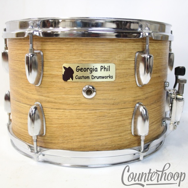 Georgia Phil Custom Drumworks 12x8"Snare Drum Custom Mahogany Tama Tom Shell USA — main photograph