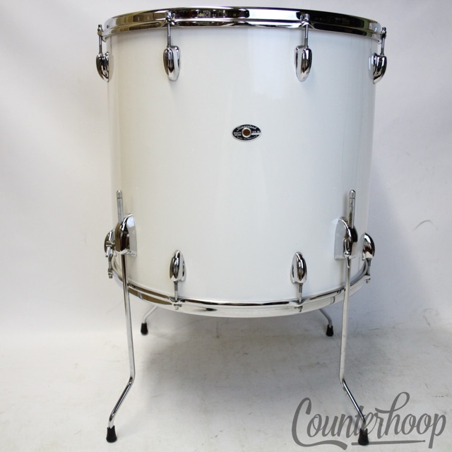 Slingerland 20x18"White Gloss Pearl 3Ply Mahogany Floor Tom/Bass Drum Vintage70s — main photograph