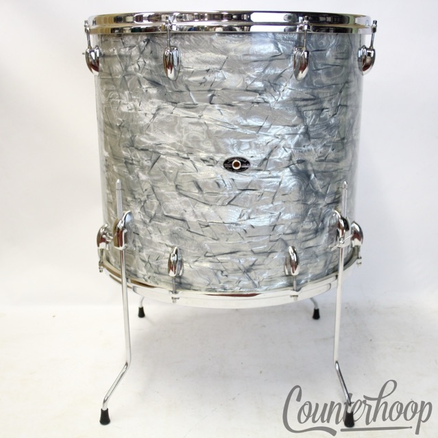 Slingerland 20x18"Sky Blue Pearl 3Ply Mahogany Floor Tom Vintage 70s Bass Drum — main photograph