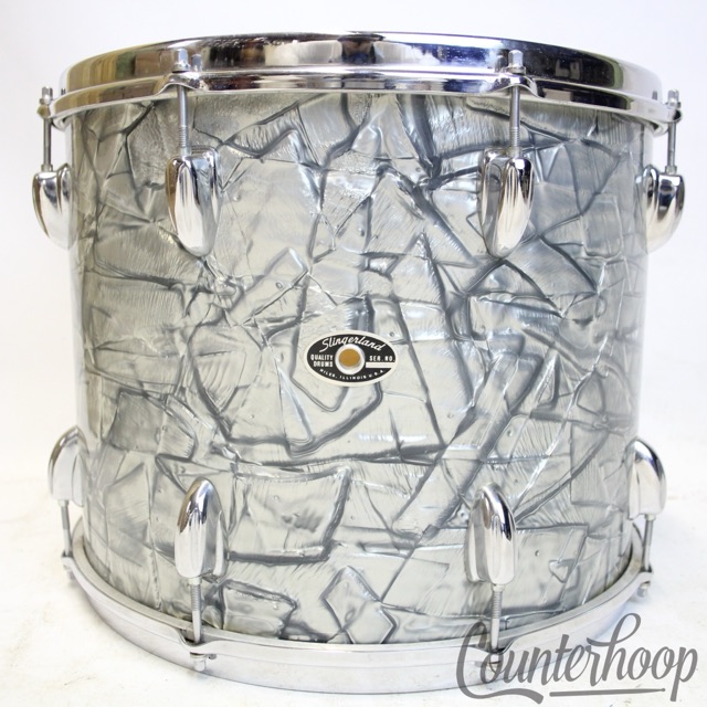 Slingerland 15x12"Tom Drum Sky Blue Pearl SBP Vintage 70s Set-O-Matic 3Ply USA* — main photograph