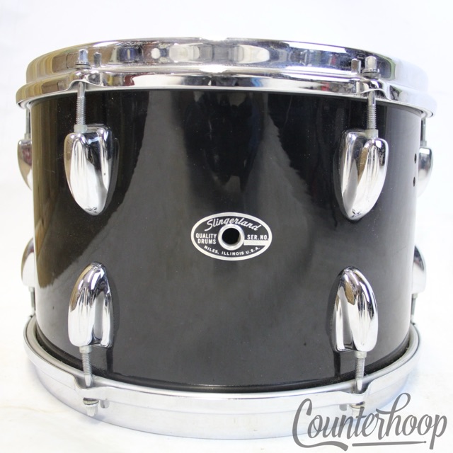 Slingerland 12x8" Tom Drum Black Beauty Niles 70s Sound King 3Ply Mahogany/Maple — main photograph