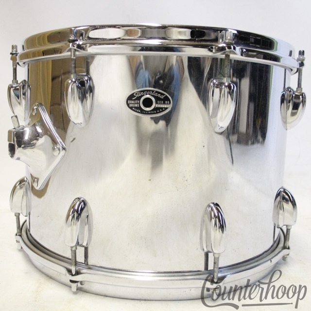 Slingerland 14x10" Chrome Over Wood Tom Drum 3Ply Sound King Vintage 70s USA COW — main photograph
