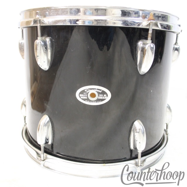 Slingerland 10x12" Tom Drum Black Beauty Sound King Vintage 80s Set-O-Matic USA — main photograph