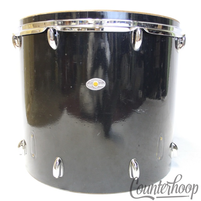 Slingerland 20x18"Black Beauty Pearl Floor Tom/Bass Drum Vintage 80s Shell+Parts — main photograph