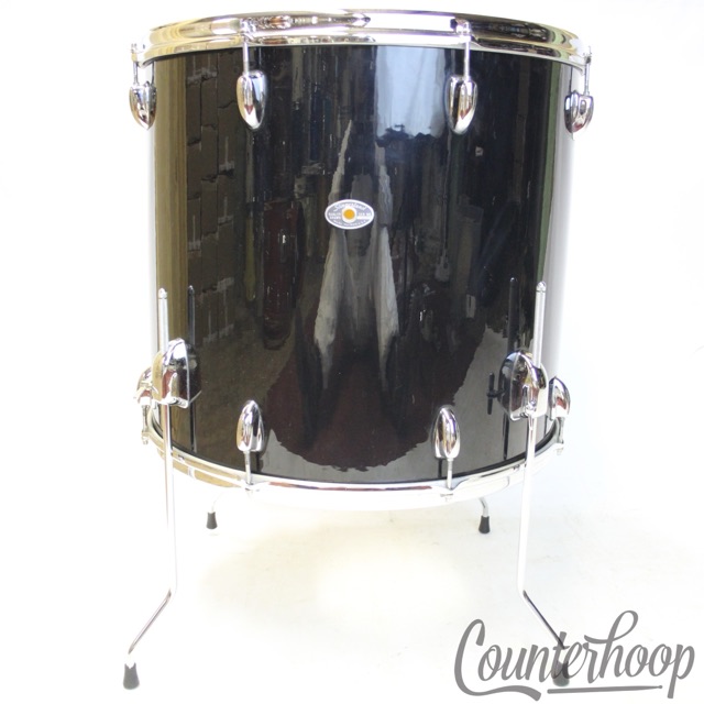 Slingerland 20x18"Black Beauty Pearl Floor Tom/Bass Drum Vintage 80s 5ply Magnum — main photograph
