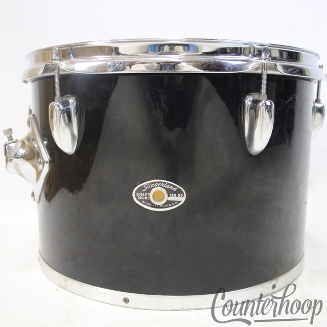 Slingerland 13x9"Concert Tom Drum Black Beauty Sound King 70s 5-Ply Set-O-Matic — main photograph
