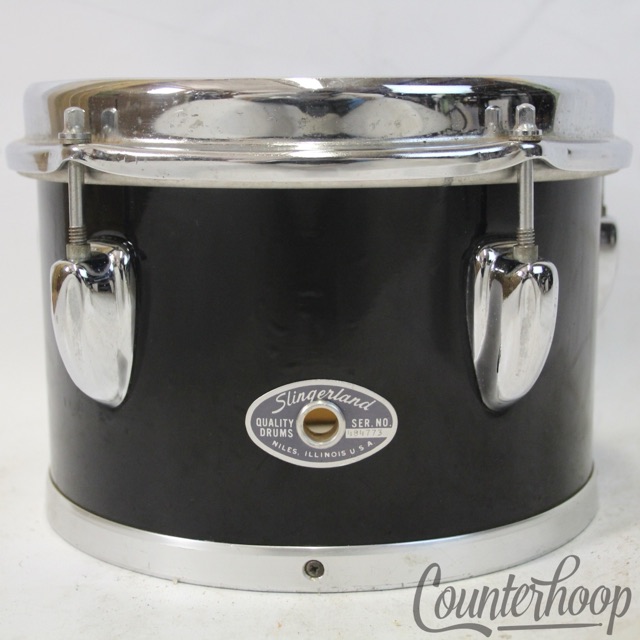 Slingerland 8x5.5"Concert Tom Drum Black Beauty Sound King 80s 5Ply Maple/Poplar — main photograph