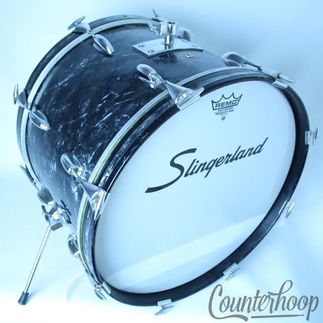 Slingerland 20x14"BDP Bass Drum Vintage 60s 3ply African Mahogany/Maple Niles,IL — main photograph