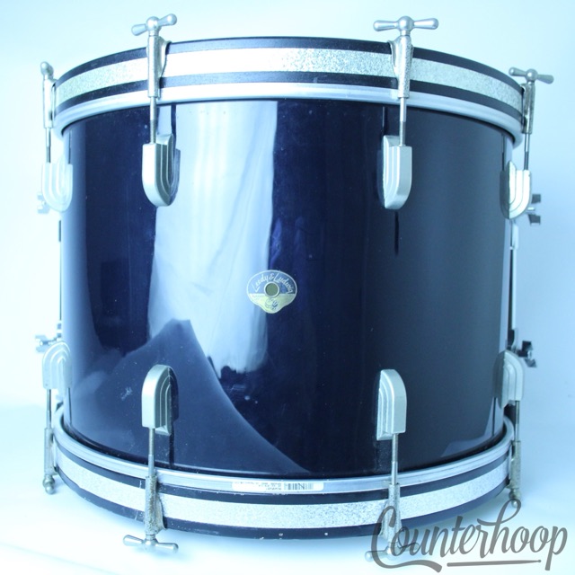 Leedy&Ludwig 20x14"Bass Drum Vintage 50s 3ply Maple Black Wrap Virgin Elkhart,IN — main photograph