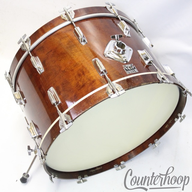 Tama 24x14"Bass Drum Superstar Vintage 80s Made In Japan Super Mahogany 6p Birch — main photograph