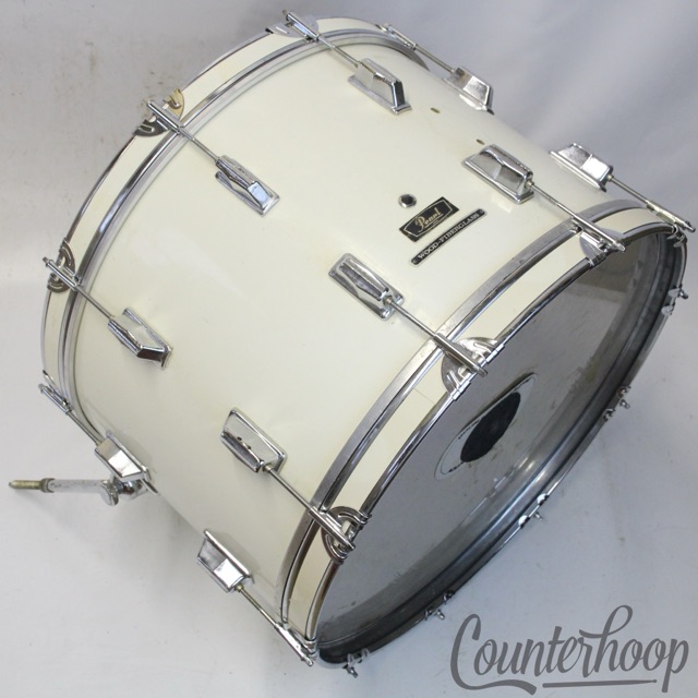 Pearl 22x14" Wood-Fiberglass Virgin Bass Drum "Pure White"Wrap Vintage 70s Japan — main photograph