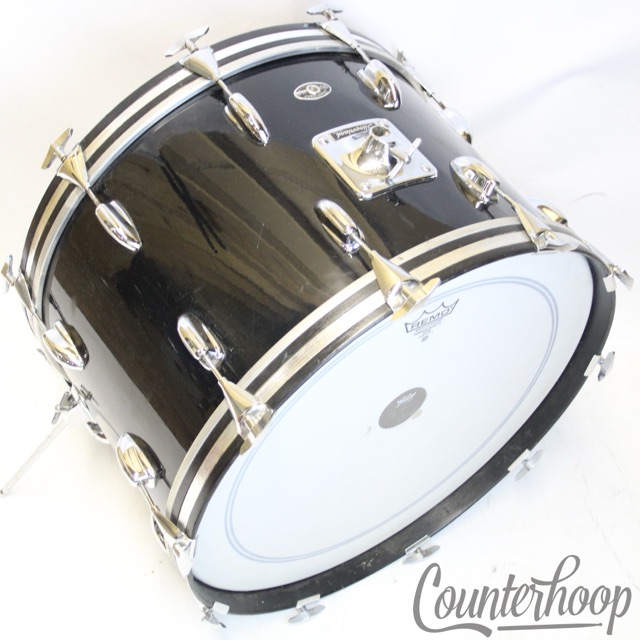 Slingerland 22x14"Black Beauty Bass Drum 3Ply Sound King USA Vintage 70s Chrome — main photograph
