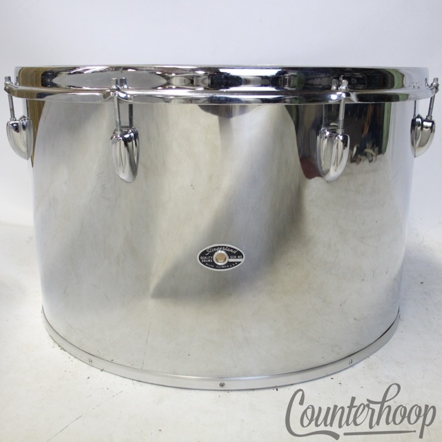 Slingerland 20x12"Bass Drum/Tenor Timp Tom 3Ply Chrome Over Wood COW Vintage 70s — main photograph