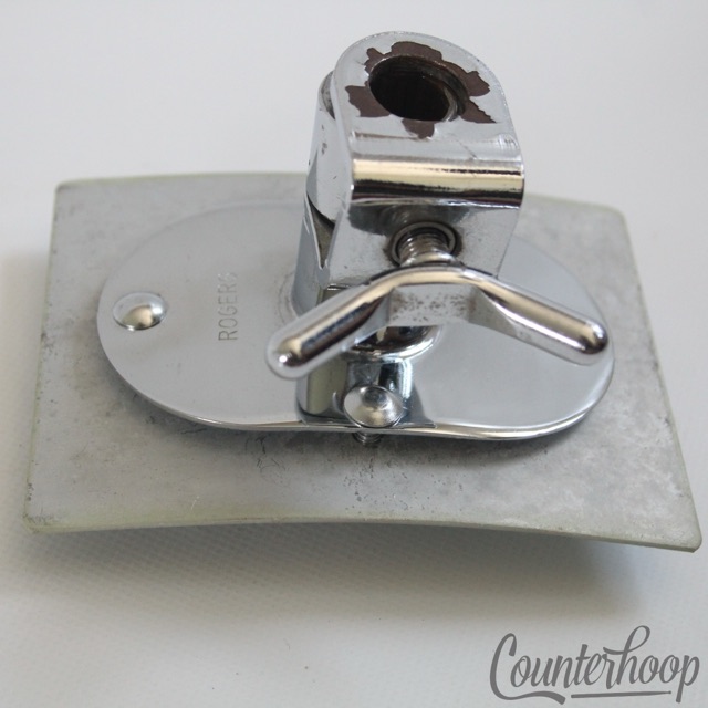 Rogers Bass Drum Double Tom Mount Post Receiver Chrome Vintage 60s Hex Swivo USA — main photograph
