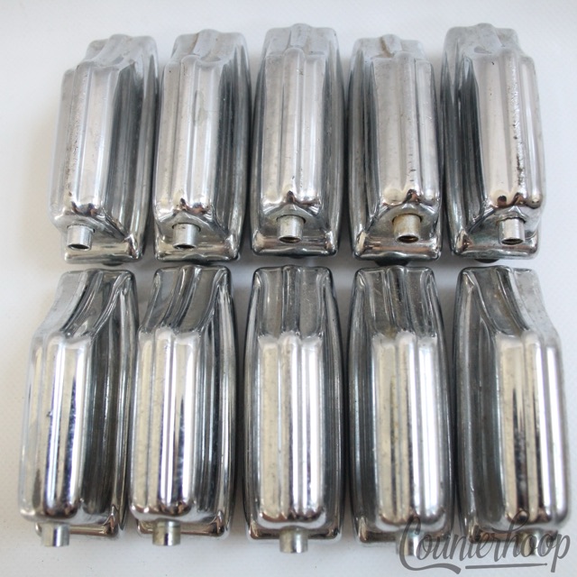 Rogers 10x Beavertail Bass Drum Lugs Chrome Powertone Vintage 60s-70s Fullerton — main photograph