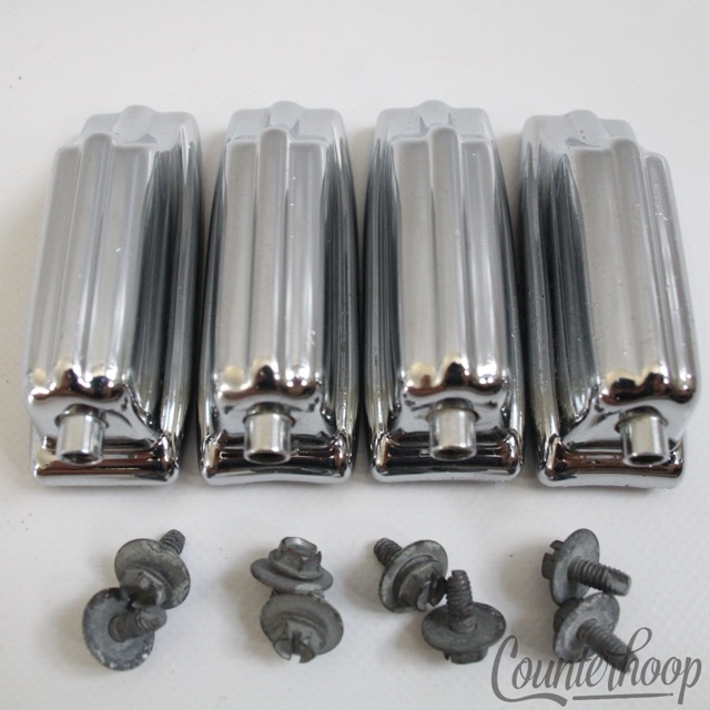 Rogers 4x Beavertail Bass Drum Lugs Chrome Powertone Vintage 60s-70s Fullerton — main photograph