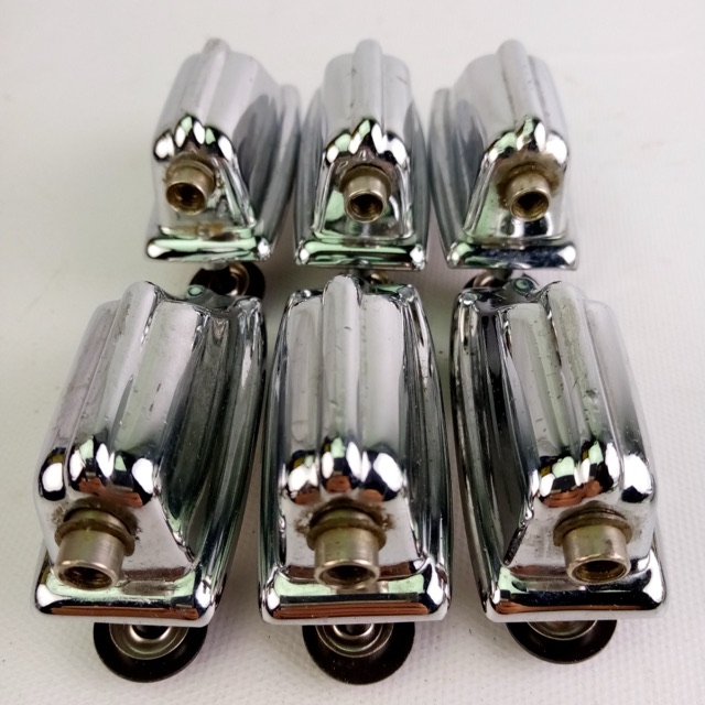 Rogers 6x Beavertail Bass Drum Lugs Chrome Powertone Vintage 70s Big R XP8 9/72 — main photograph