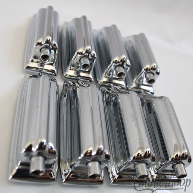 Rogers 8x Beavertail Bass Drum Lugs+Felt Chrome Cleveland Holiday Vintage 60s* — main photograph