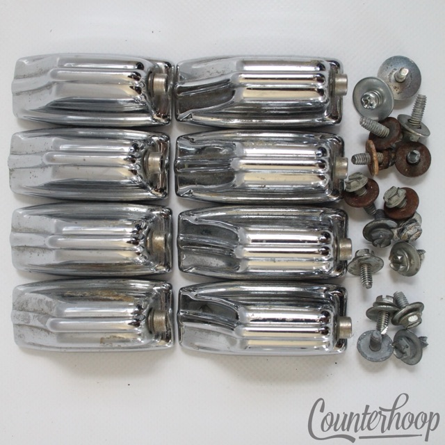 Rogers 8x Beavertail Tom/Snare Drum Lugs Chrome Fullerton Vintage 70s XP8 Big R — main photograph
