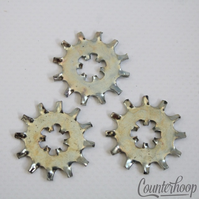 Rogers 3x Chrome Plated Star Washers Beavertail Snare/Tom/Bass Drum Lugs 60s-70s — main photograph