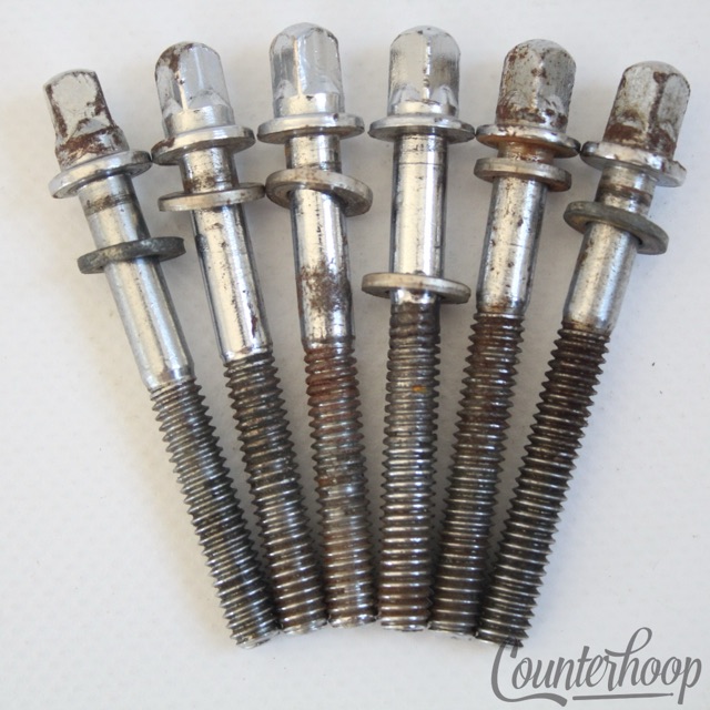 Ludwig 6x Tension T-Rods 1 7/8"Chrome Tom/Snare Drum Pioneer/Jazz Fest/Supra/Acr — main photograph