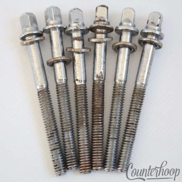 Ludwig 6x Tension T-Rods 2 1/4"Chrome Floor Tom Drum Super Classic Vintage 60s* — main photograph