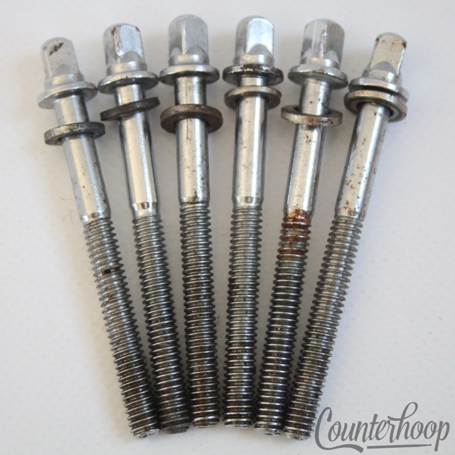 Ludwig 6x Tension T-Rods 2 1/4"Chrome Floor Tom Drum Vintage 60s Super Classic* — main photograph