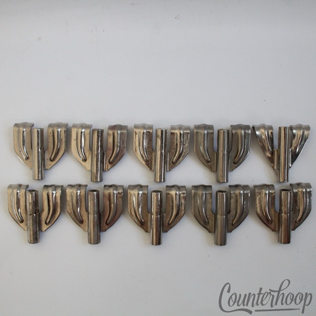 Ludwig 10x Bass Drum Tension Rod Claws Nickel Vintage 40s WFL Super Classic Set — main photograph