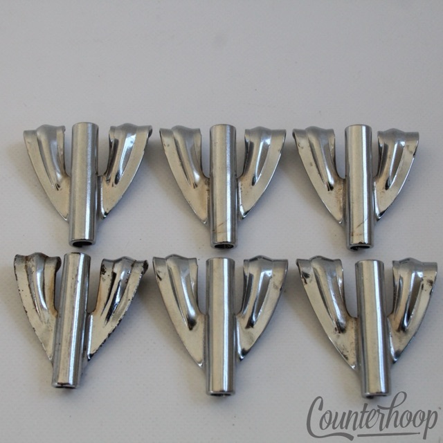 Ludwig 6x Bass Drum Tension Rod Claws Chrome Vintage 60s Super Classic USA Set* — main photograph