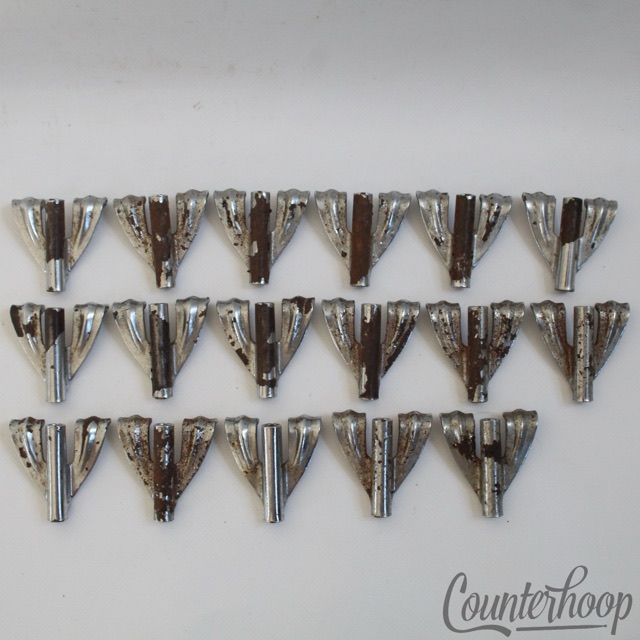 Ludwig 17x Bass Drum Tension Rod Claws Chrome Vintage 60s Super Classic USA Set — main photograph