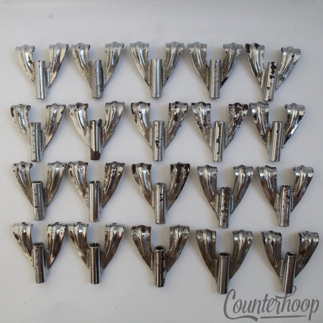 Ludwig 20x Tension Rod Claws Chrome Vintage 60s Marching Snare/Bass/Tom Drum USA — main photograph
