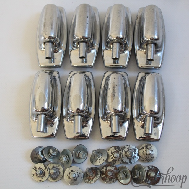 Ludwig 8x Tom Drum Lugs Set Chrome 1 11/16" Standard Model Vintage 70s Rockers — main photograph