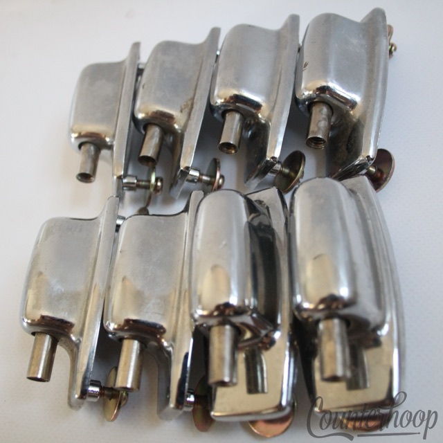 Ludwig 8x Bass Drum Lugs Set Chrome 2 3/16" Rockers Model Vintage 80s Standard* — main photograph