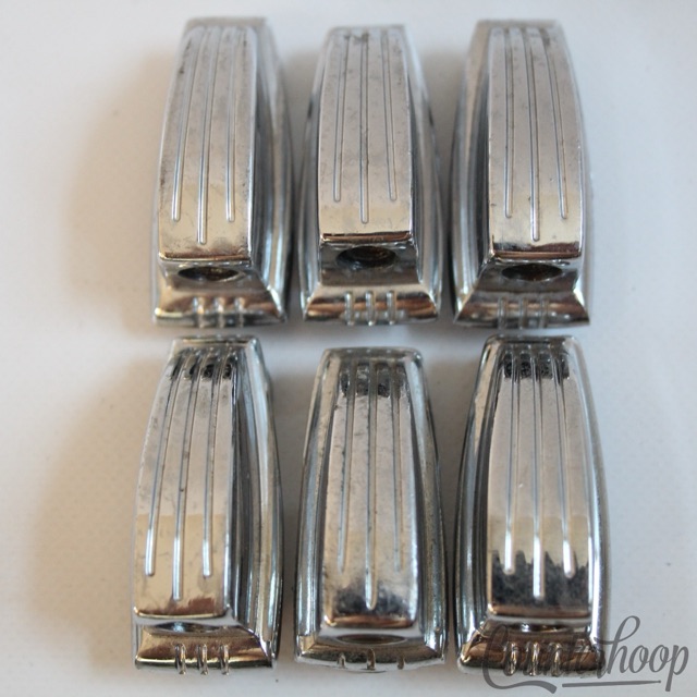 Ludwig 6x Tom/Snare Drum Lugs Vintage 60s-70s Small 1 1/4"Classic Set Chrome USA — main photograph