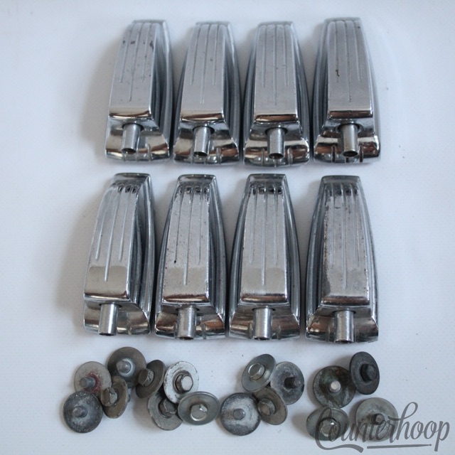 Ludwig 8x Bass/Floor Tom Drum Lugs Large Classic Chrome Vintage 70s P2243B USA — main photograph