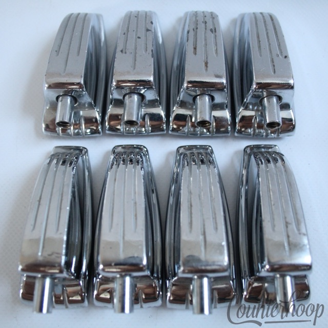 Ludwig 8x Bass/Floor Tom Drum Lugs Large Classic Chrome Vintage 60s USA P2243B* — main photograph