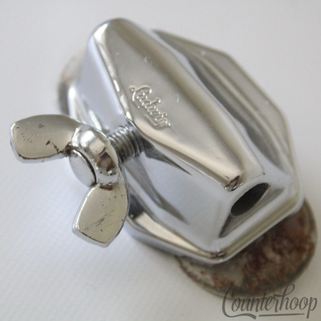 Ludwig Floor Tom Leg/Cymbal L-Arm/Bass Drum Spur Mount Chrome Vintage 50s-60s US — main photograph