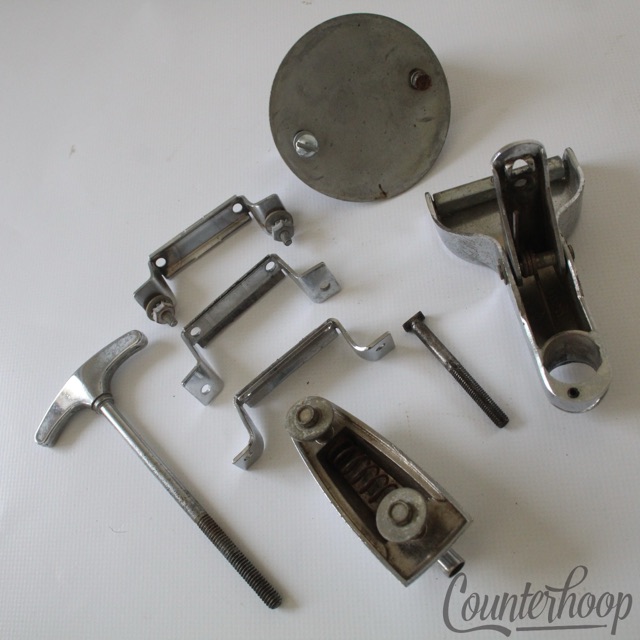 Ludwig Grab Bag Parts Buddy Rich P87 Strainer P32 Snare Drum Butt Plates+Rod+Lug — main photograph
