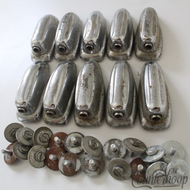 Slingerland 10x Sound King Bass Drum Lugs Chrome USA Set Parts Vintage 60s-70s* — main photograph