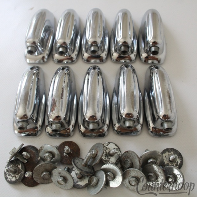 Slingerland 10x Sound King Bass Drum Lugs Chrome Vintage 60s-70s USA Set Parts* — main photograph