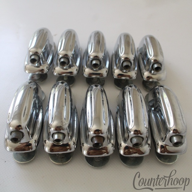 Slingerland 10x Sound King Bass Drum Lugs Vintage 60s-70s Chrome USA Set Parts* — main photograph