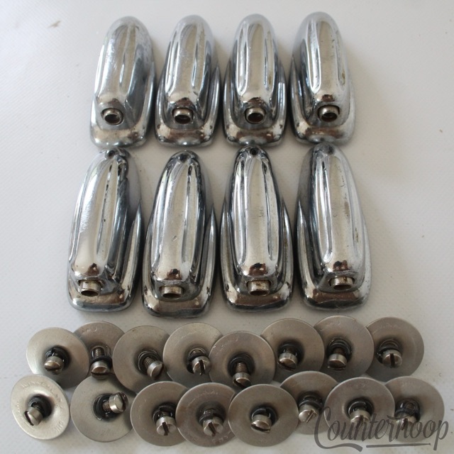 Slingerland 8x Radio King Lugs Bass Drum Chrome Vintage 50s Stamped Alum.Washers — main photograph