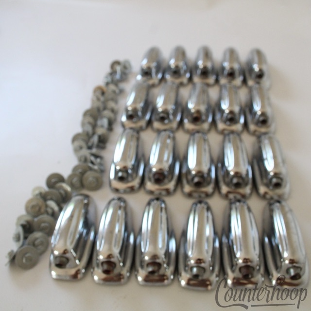 Slingerland 21x Sound King Lugs Bass Drum Chrome Set Parts Vintage 60s-70s USA* — main photograph