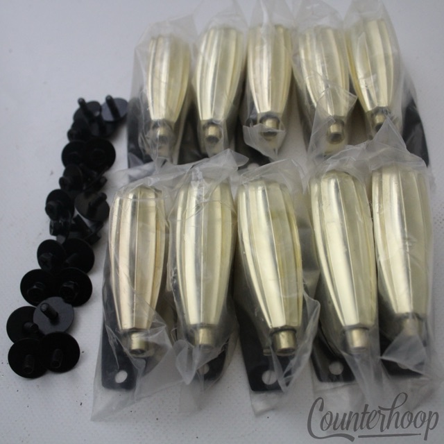 Slingerland 10x Bass Drum Lugs Gold Beavertail Radio King Reproduction Repro* — main photograph