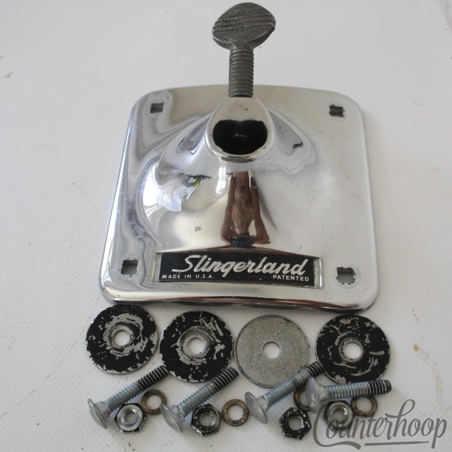 Slingerland Chrome Set-O-Matic Sound King Bass Drum Tom Arm Mount Receiver60-70s — main photograph