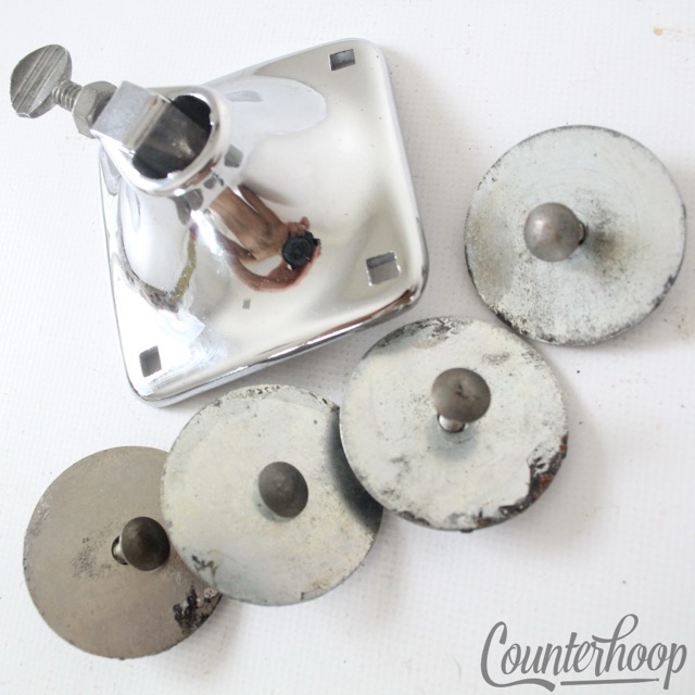 Slingerland Set-O-Matic Tom Drum Mount Arm Receiver Chrome Vintage USA 60s-70s — main photograph