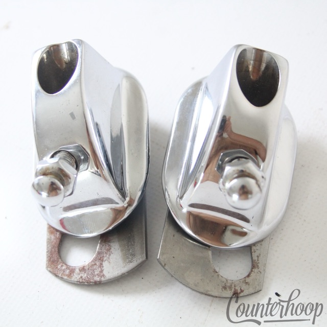 Slingerland Bass Drum Spur Mounts Left+Right Vintage 60s Sound King Chrome USA* — main photograph