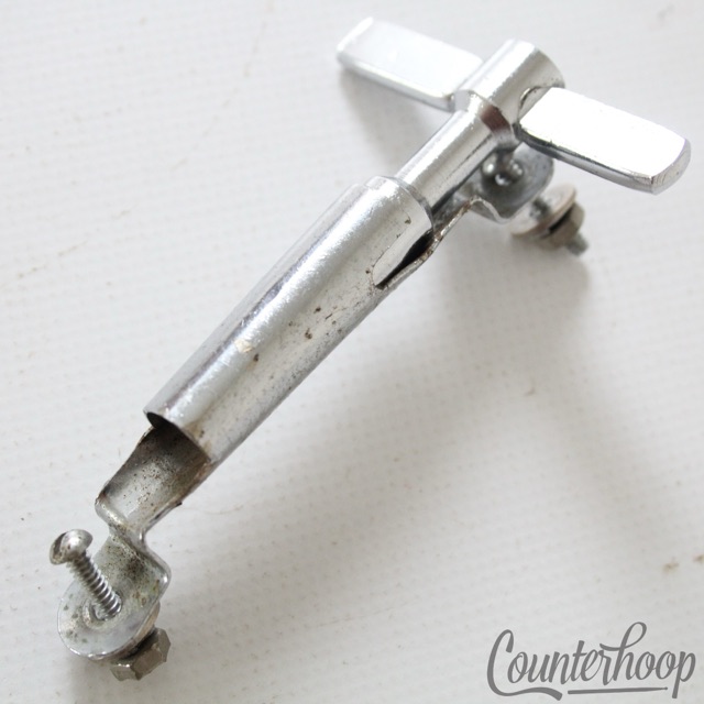 Slingerland Drum Key+Mount Marching/Parade Drum Chrome Vintage 60s USA 2 5/8"* — main photograph